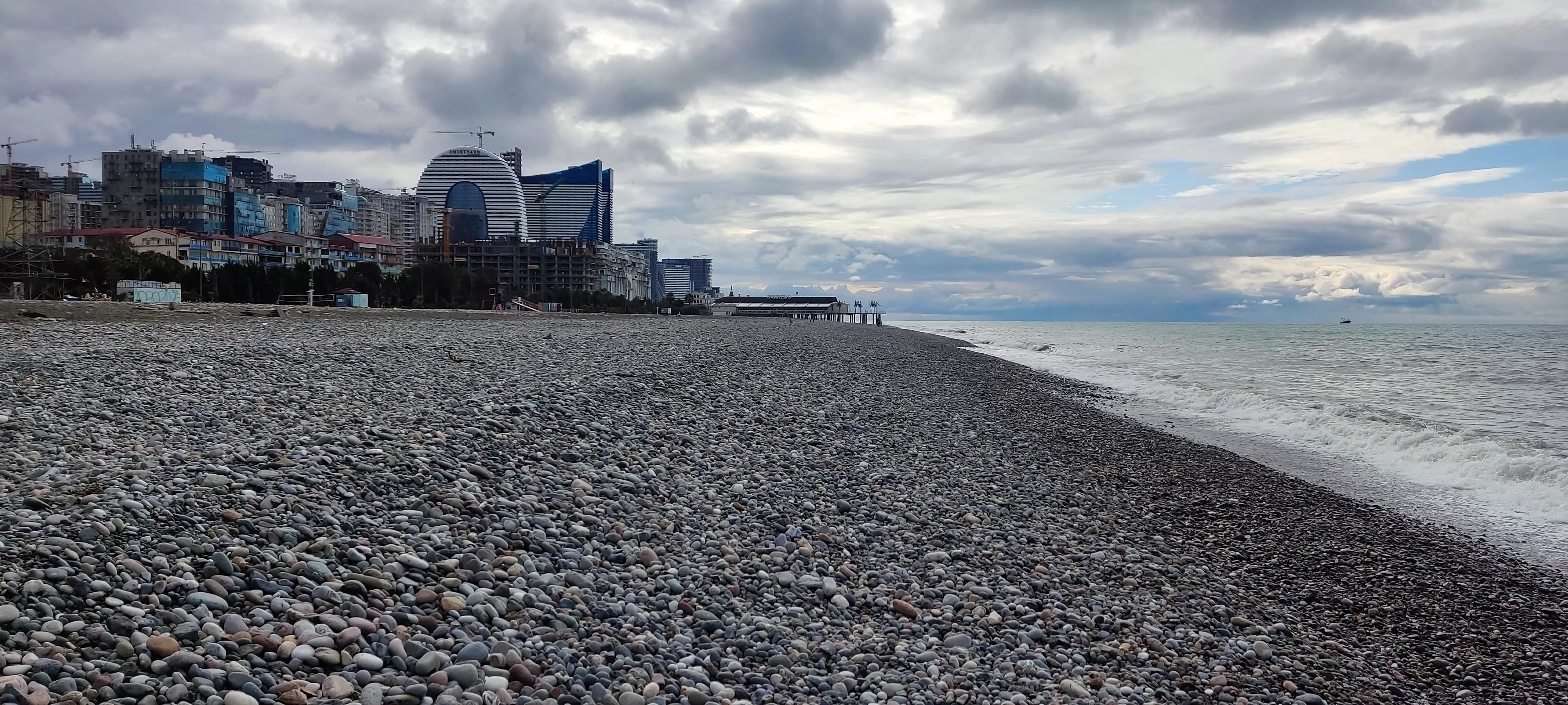 Cloudly day in Batumi, Georgia