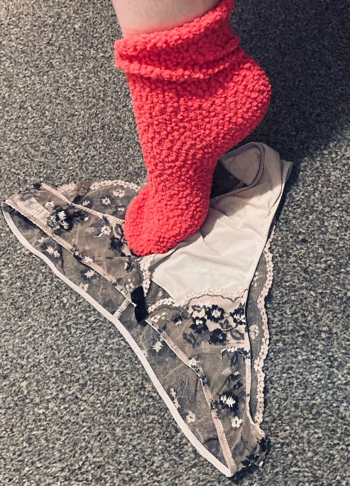 Do you like my fluffy socks and panties 😉