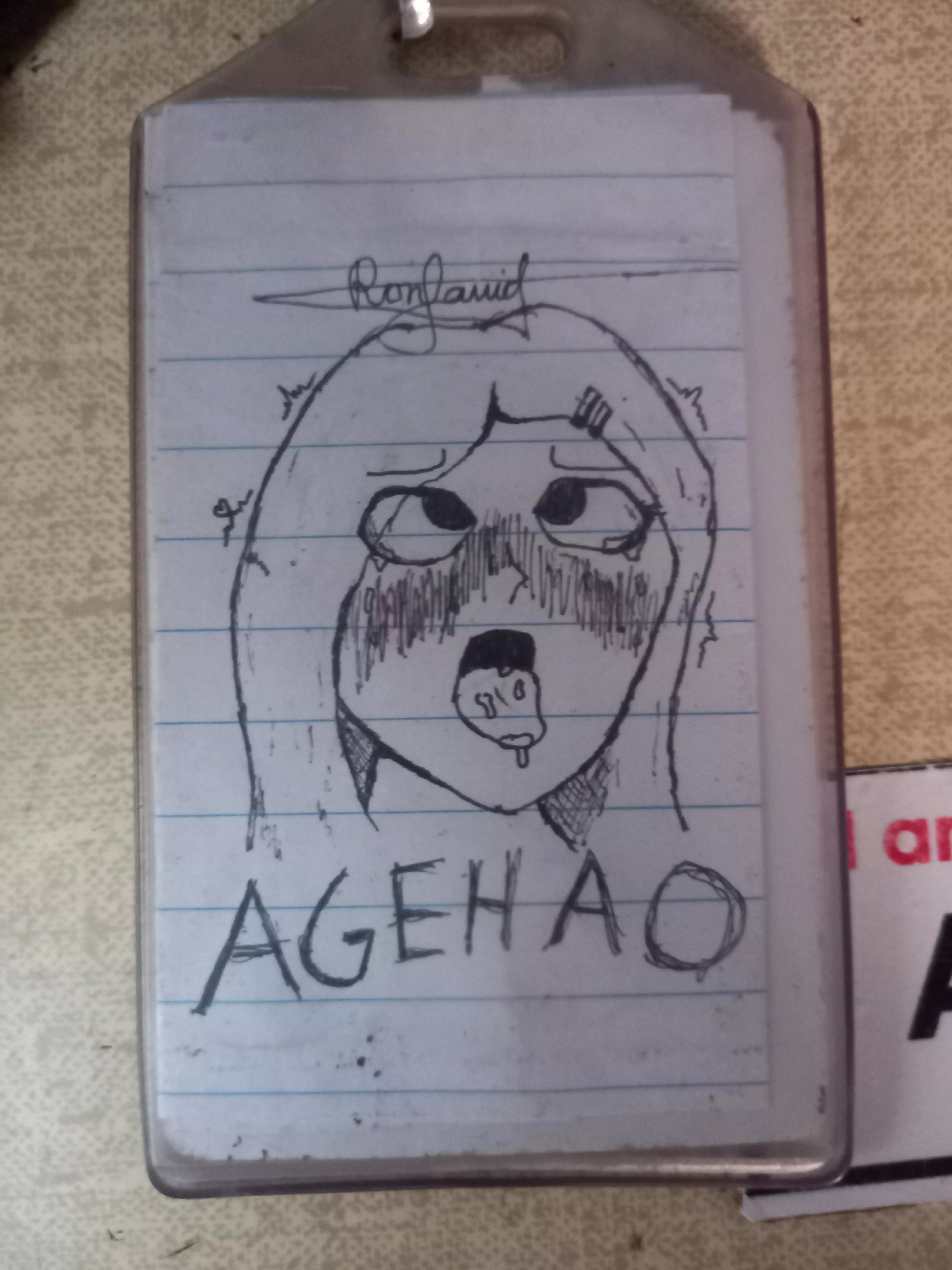 Drew this in school and yes, i mispelled ahegao