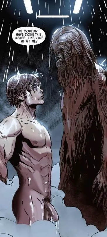 Han Solo and Chewbacca shower