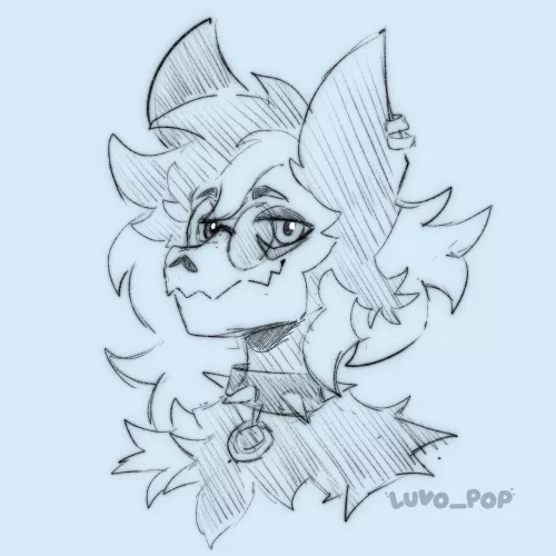 Headshot Sketch~ (by Luvo)