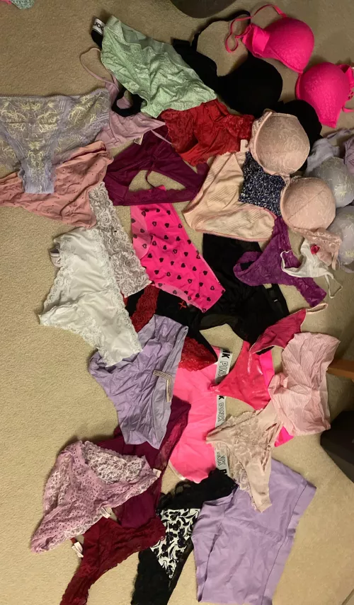 I can’t seem to stop buying bras and panties!! I’m definitely going to get caught one day!