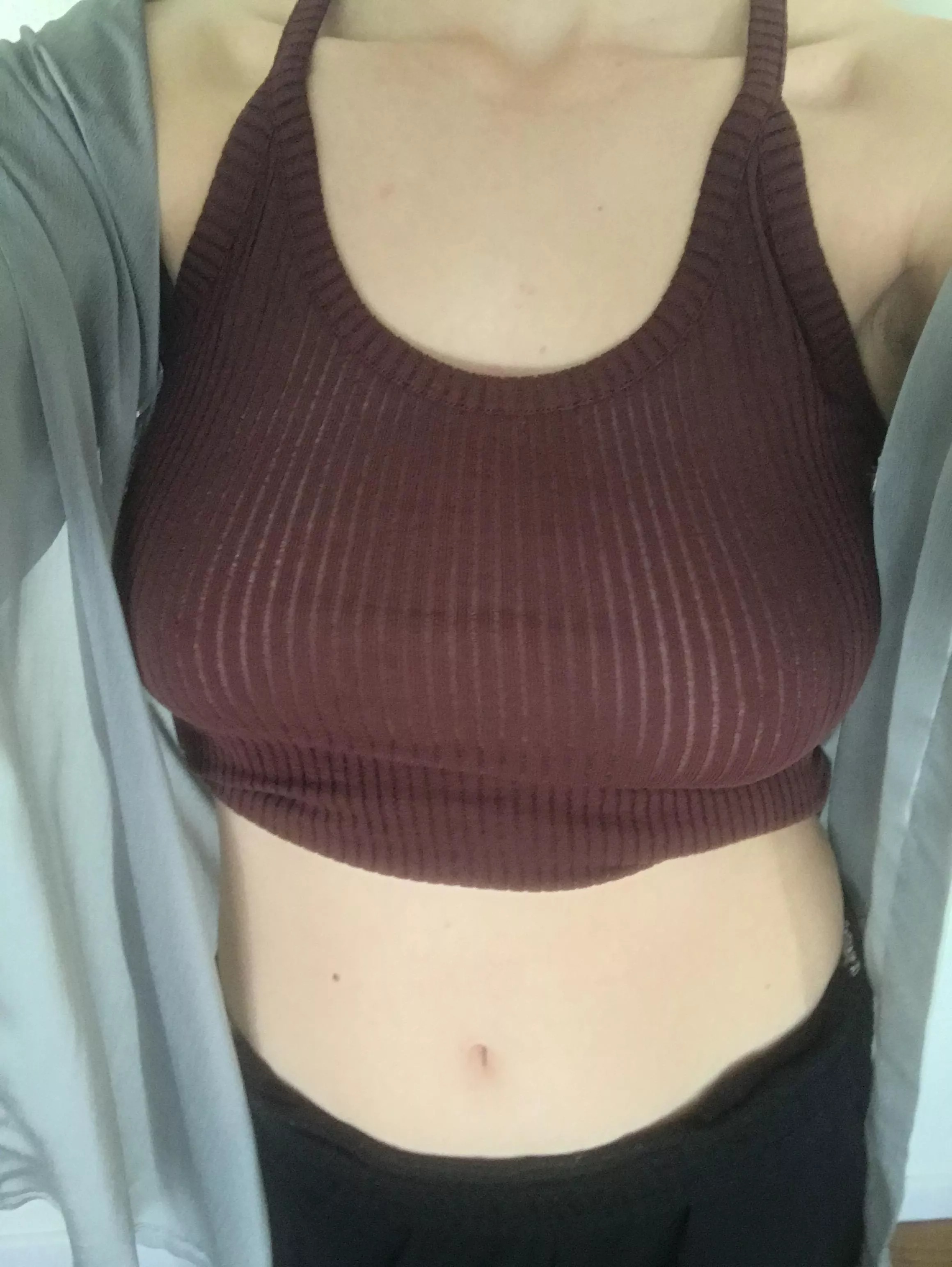 It's little bit transparent, hard to tell but it is