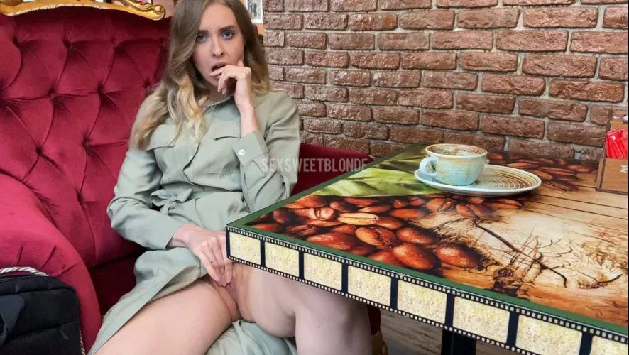It's very extreme to masturbate at a table in a cafe
