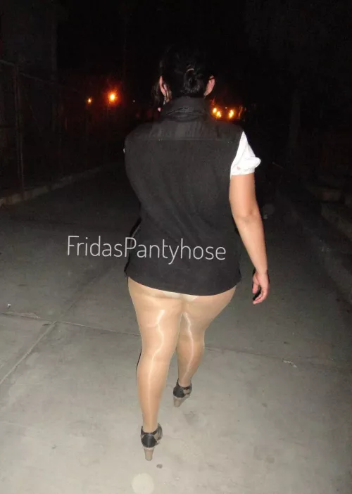 Just walking in Pantyhose