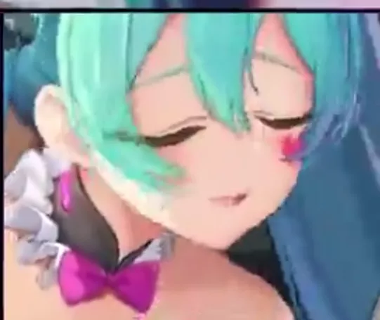 LF color source: blue hair, heart, pink bowtie, animated (?), twintails (?)