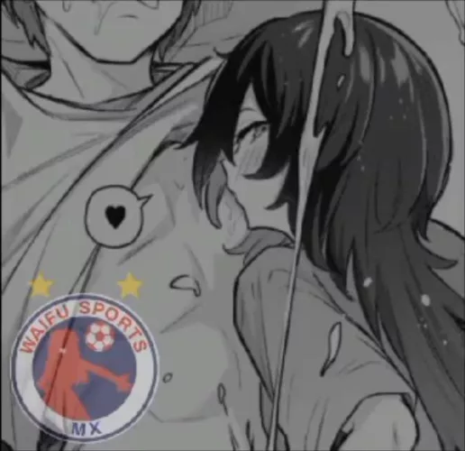 LF Mono Source: 1boy, 1girl, abs, bitting nipple, dark hair, long hair, cumshot, looking back, short sleeve shirt