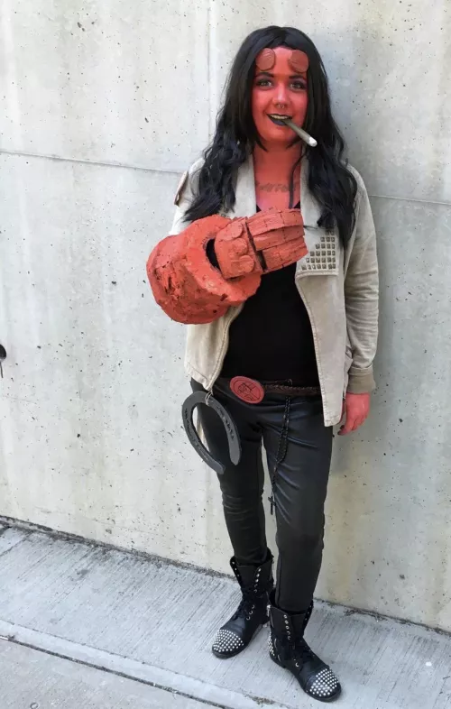 My gender swap Hellboy. I was honestly pretty proud of this.
