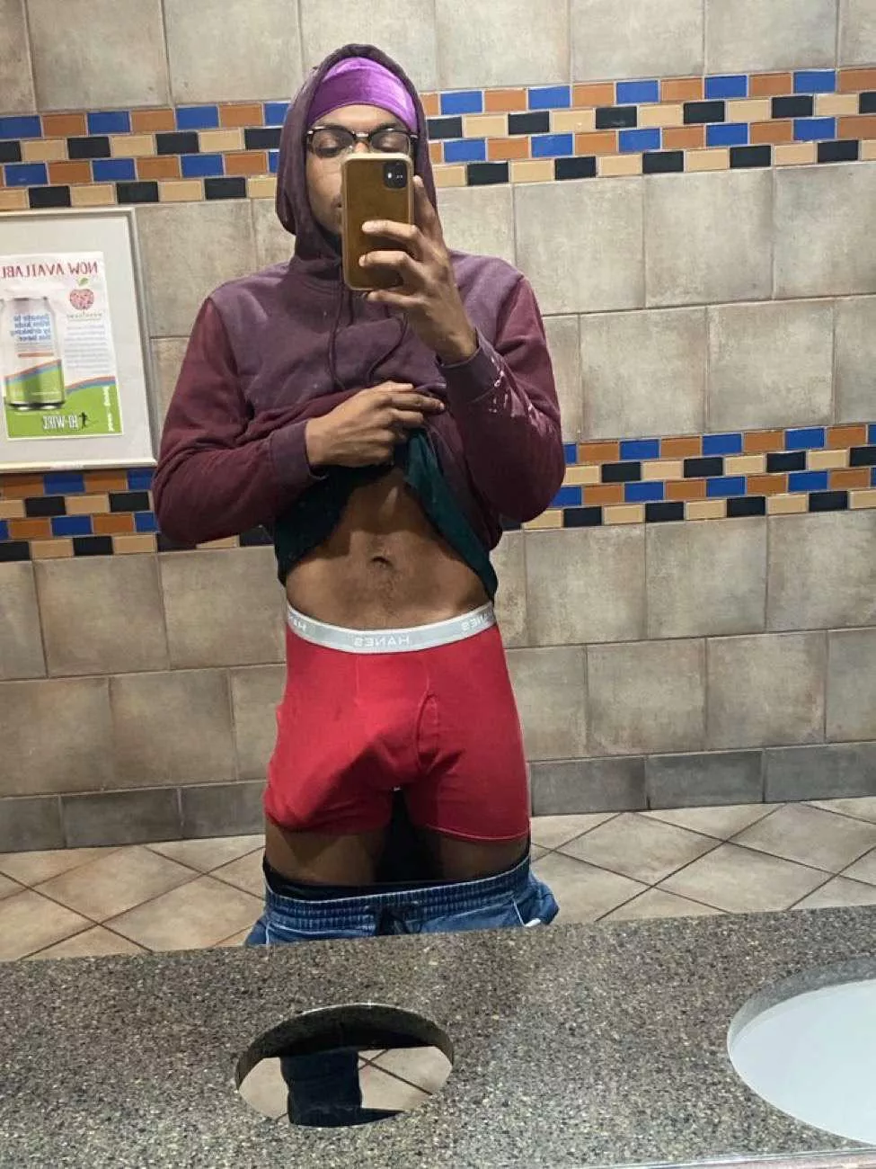 My softie in the locker room.