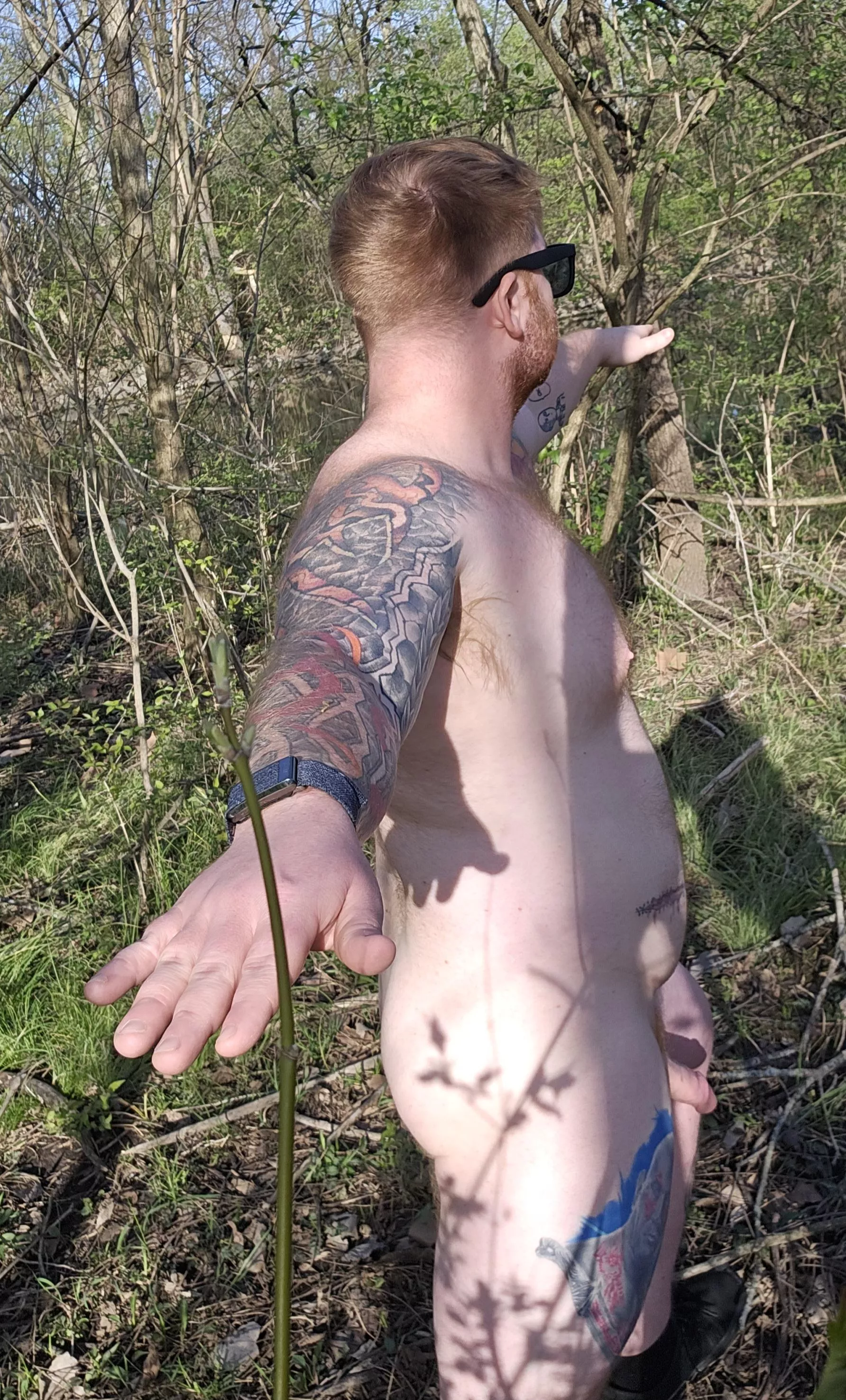 Not my tightest pose. But found my new location for my secluded practice.