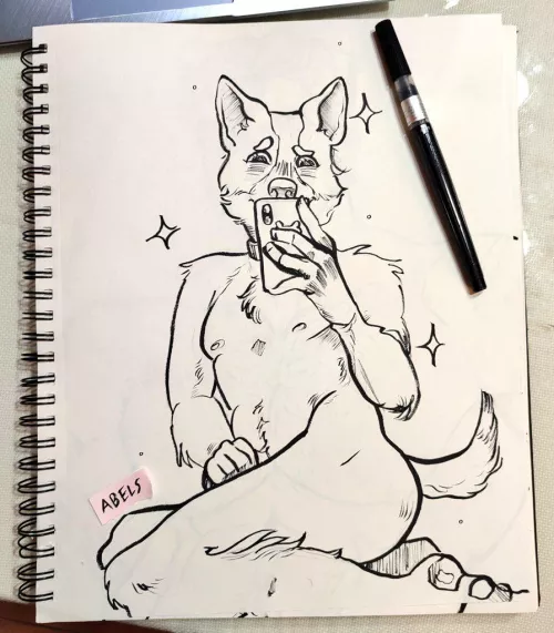 Practicing with my new marker :3 (art by me. @abels_studio on tw)