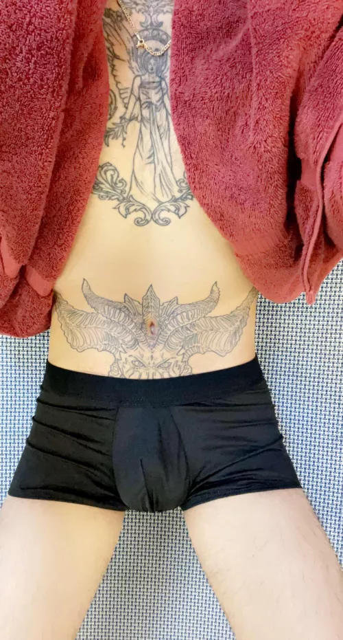 Relaxing by the steam room