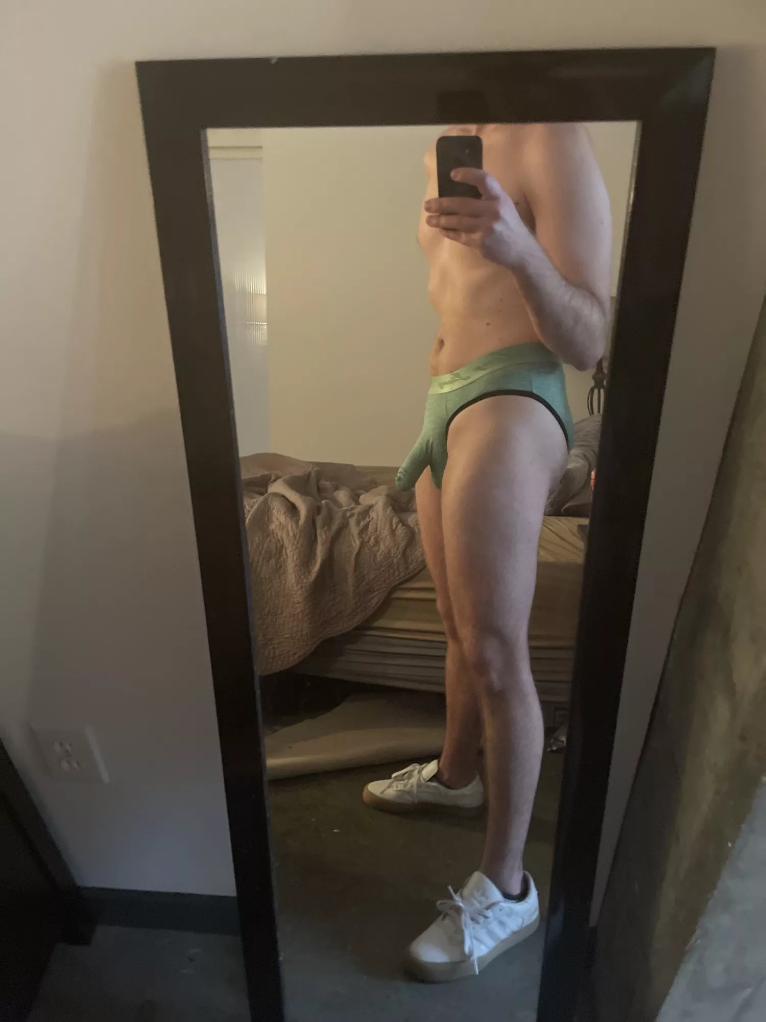 This bulge is a vibe. Comfortable underwear too 😈🍆 what do you think about my bulge and body?