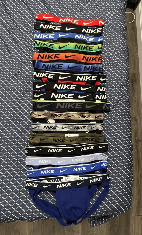 This isn't even all my jocks. Just the Nike set (with another 3-pack of colors on the way) 🥴
