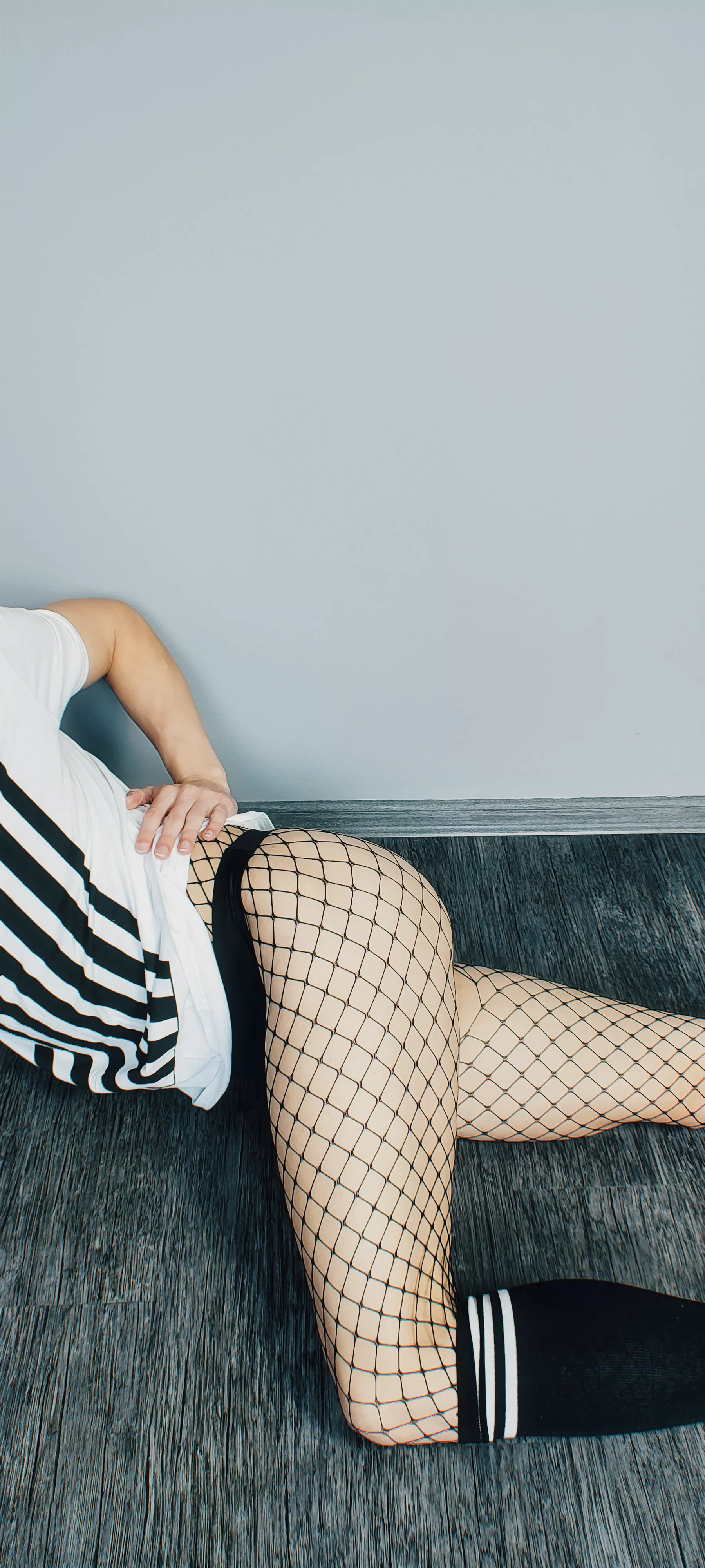 Thong and fishnets :P