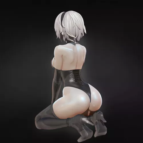 2B on her knees (leslyzerosix)
