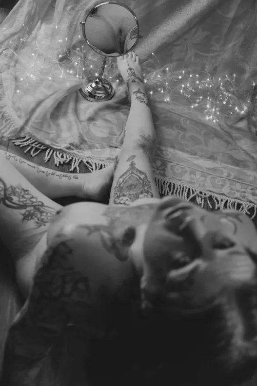 Amelia-Marie and her mirror.