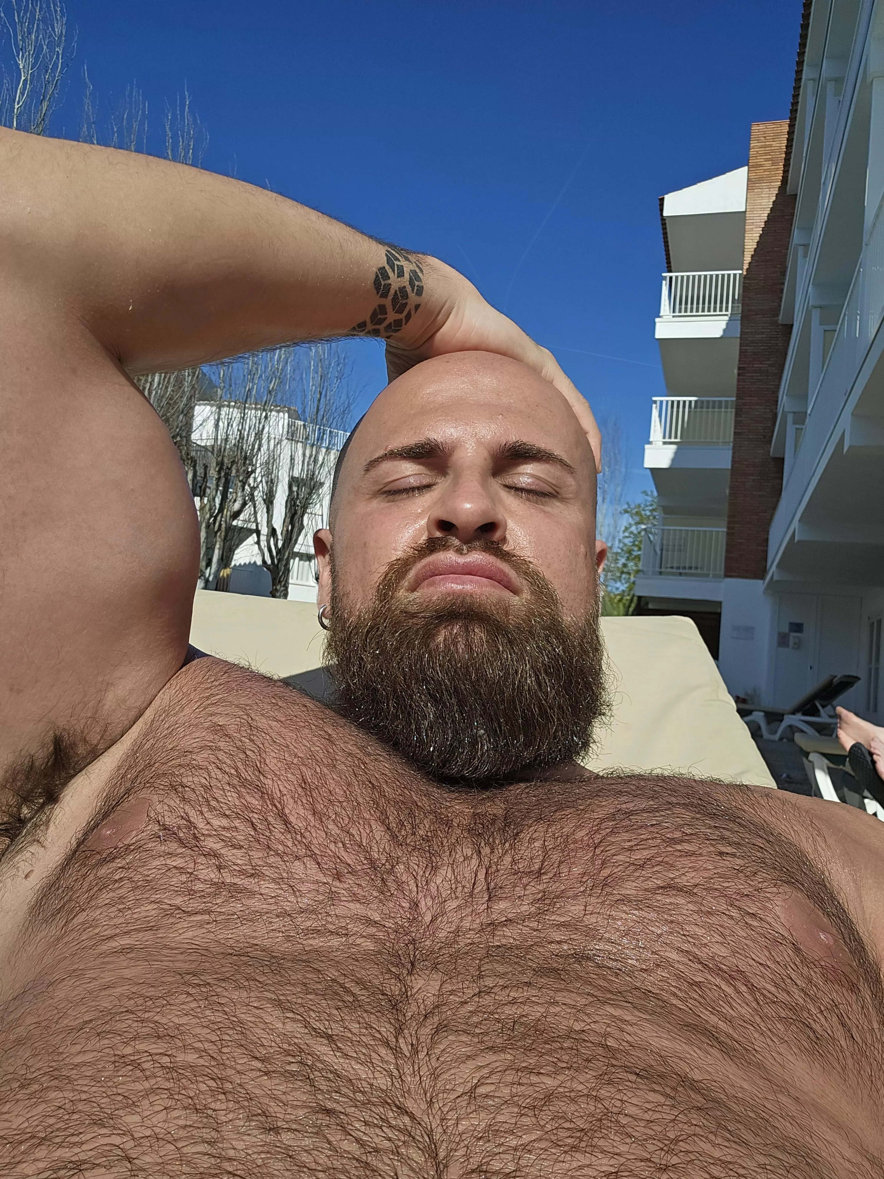 Armpits Sunday and hairy body