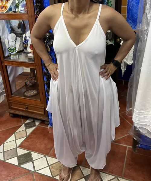 buying this white seethru dress