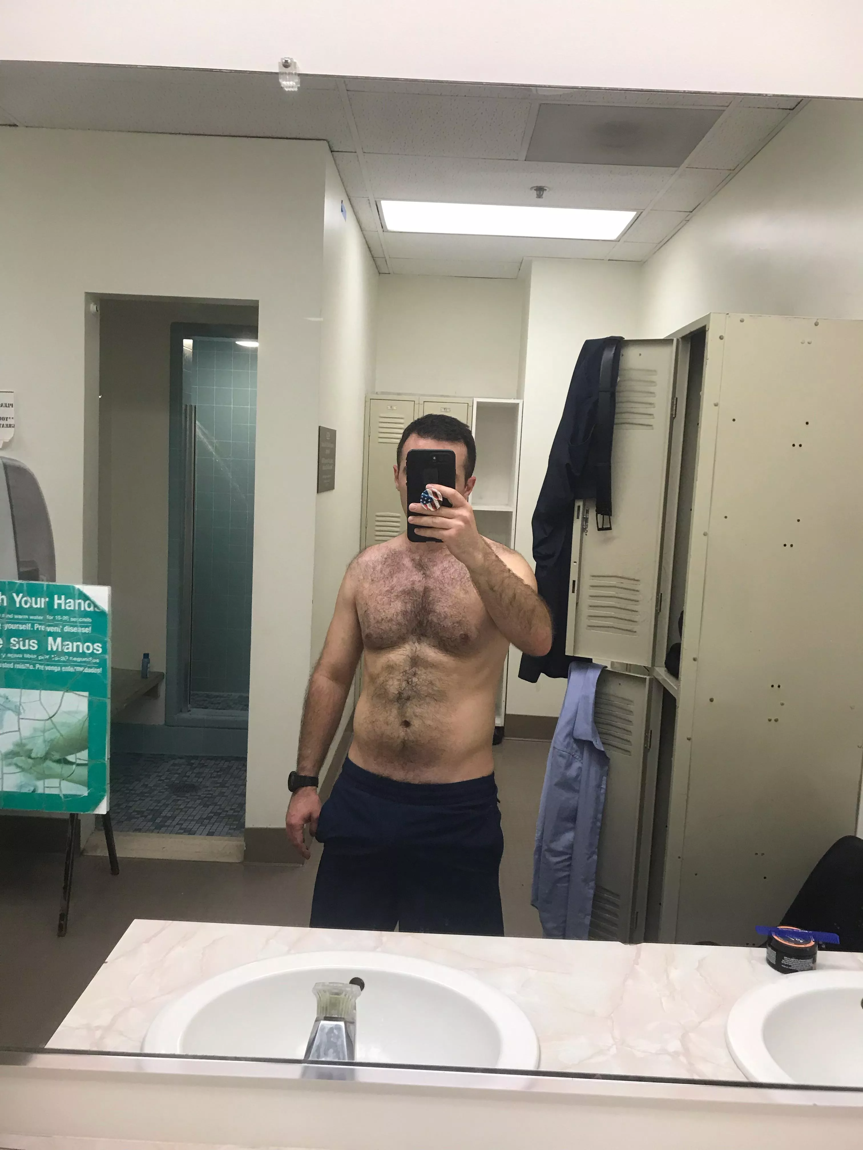 Getting there! Now ti[m]e to shower😌