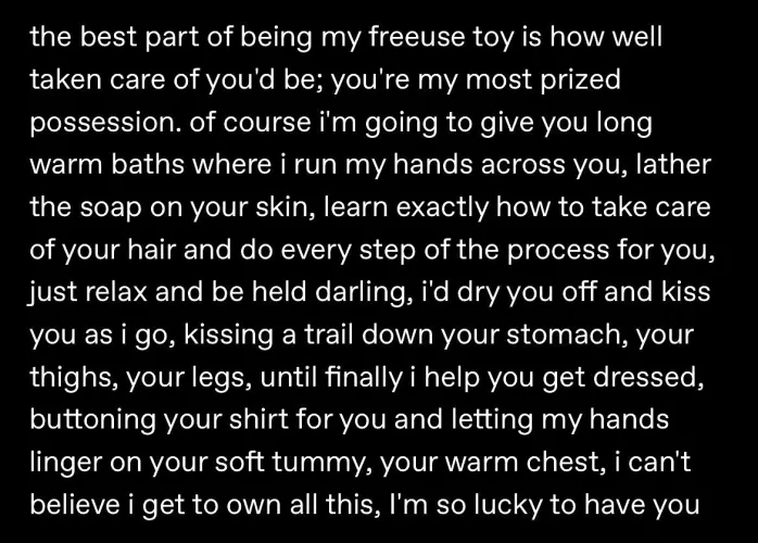 if you don’t reward obedience by spoiling your sub in return, you’re not doing it right (jk)