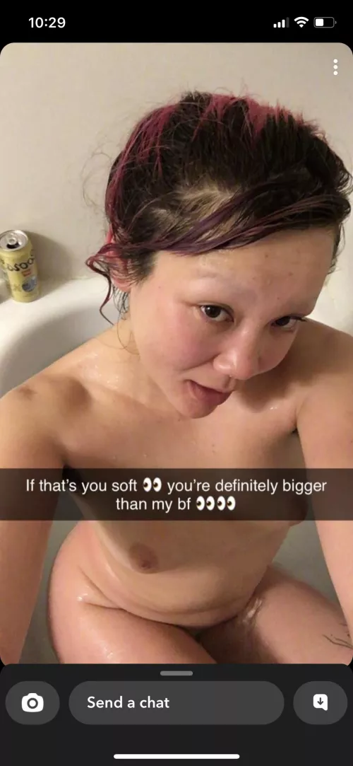 What happens when my 21f girlfriends takes a beer and her phone in the bath with her… (she sends me 24m the snaps she sends other guys, this one to a friend back home)