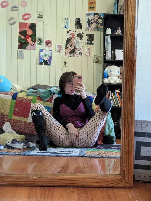 are fishnets+stockings ok for our date? [f]