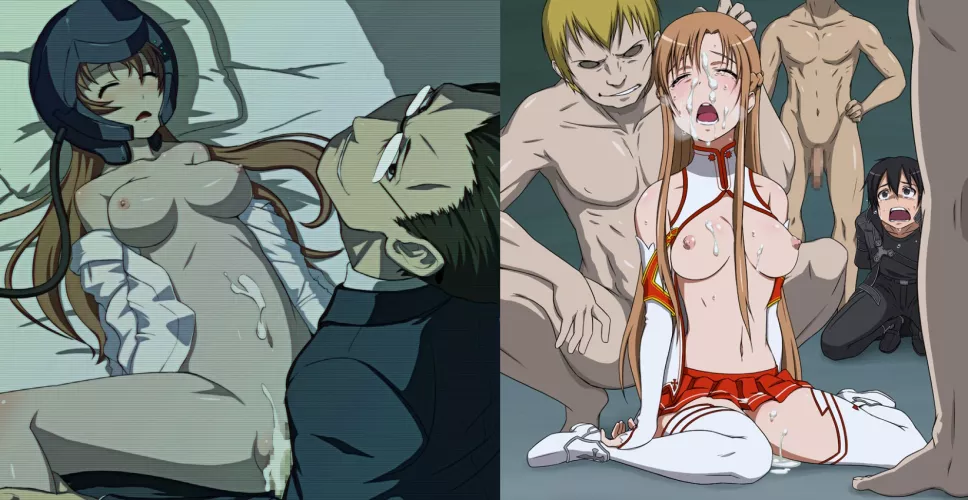 Asuna's real and virtual body being used at the same time...
