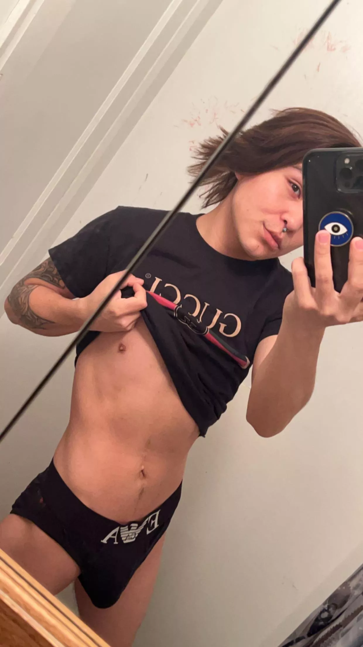 Black everyone and don’t mind the hair also good morning lol