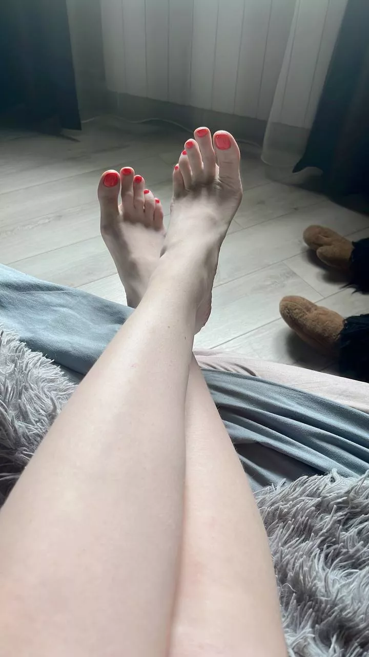 clean and naked feet with new pedicure