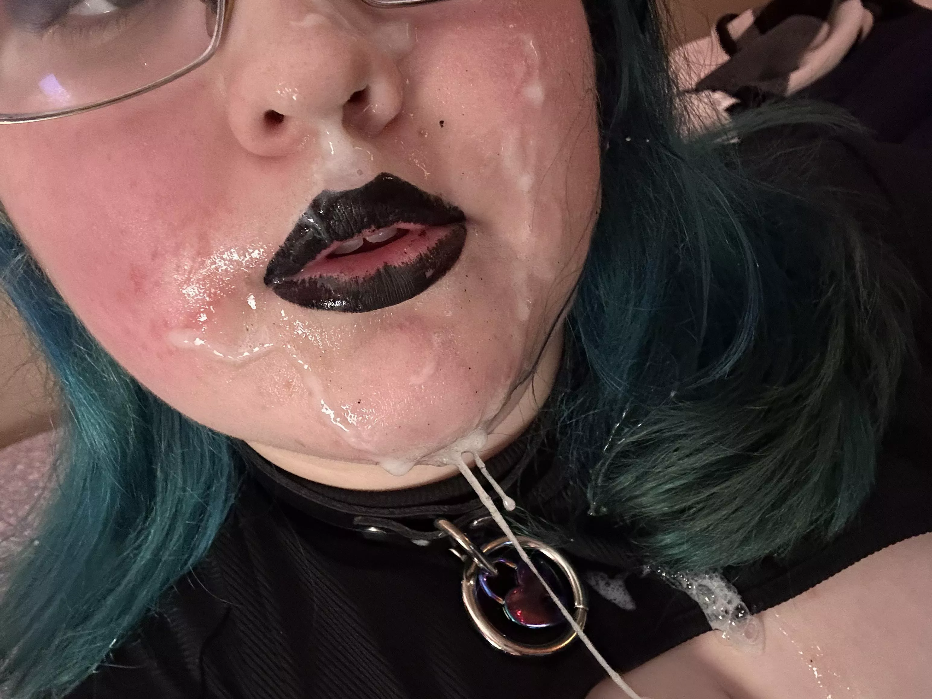 Goth sluts need to be covered in cum