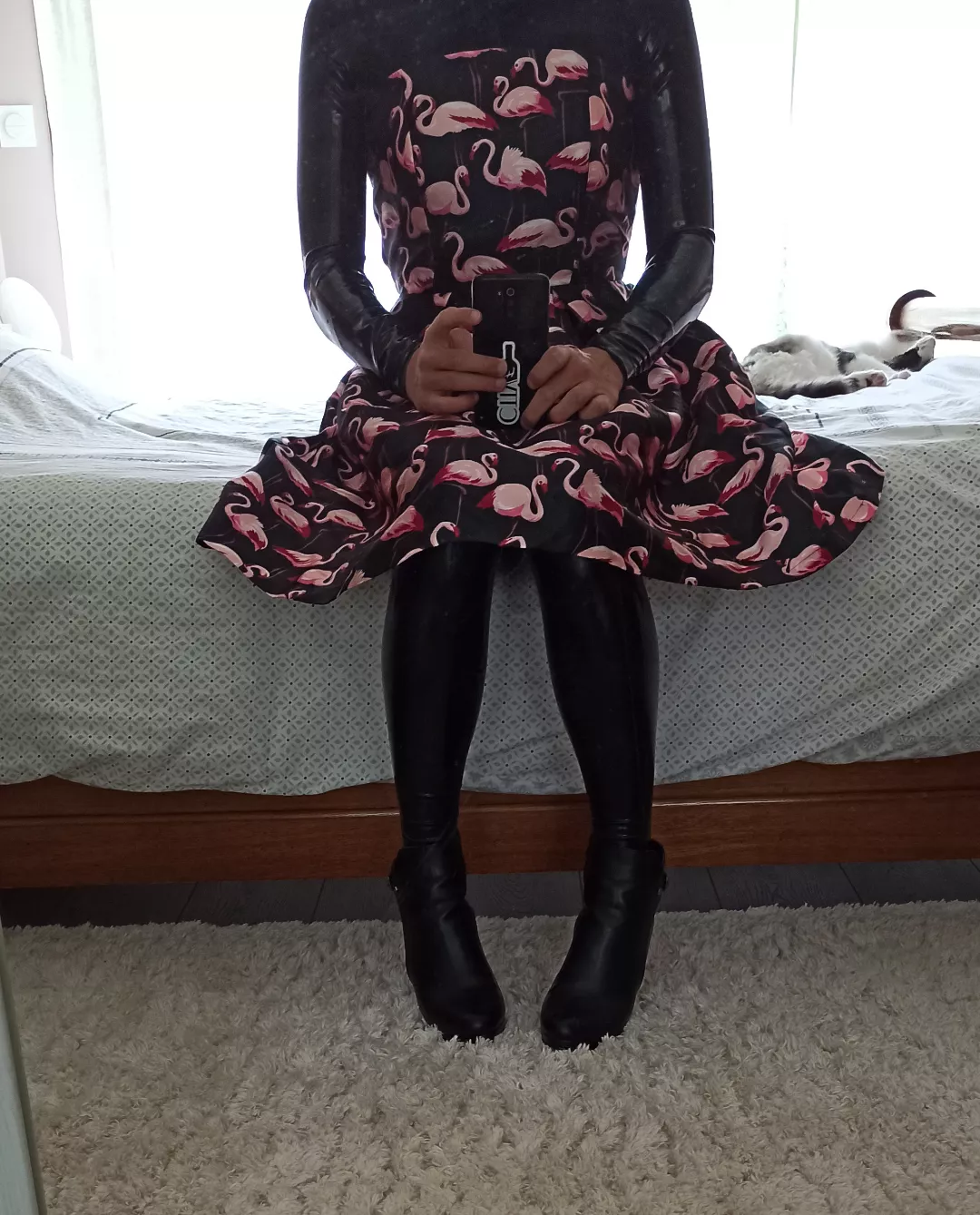 I find this dress matches very well with latex