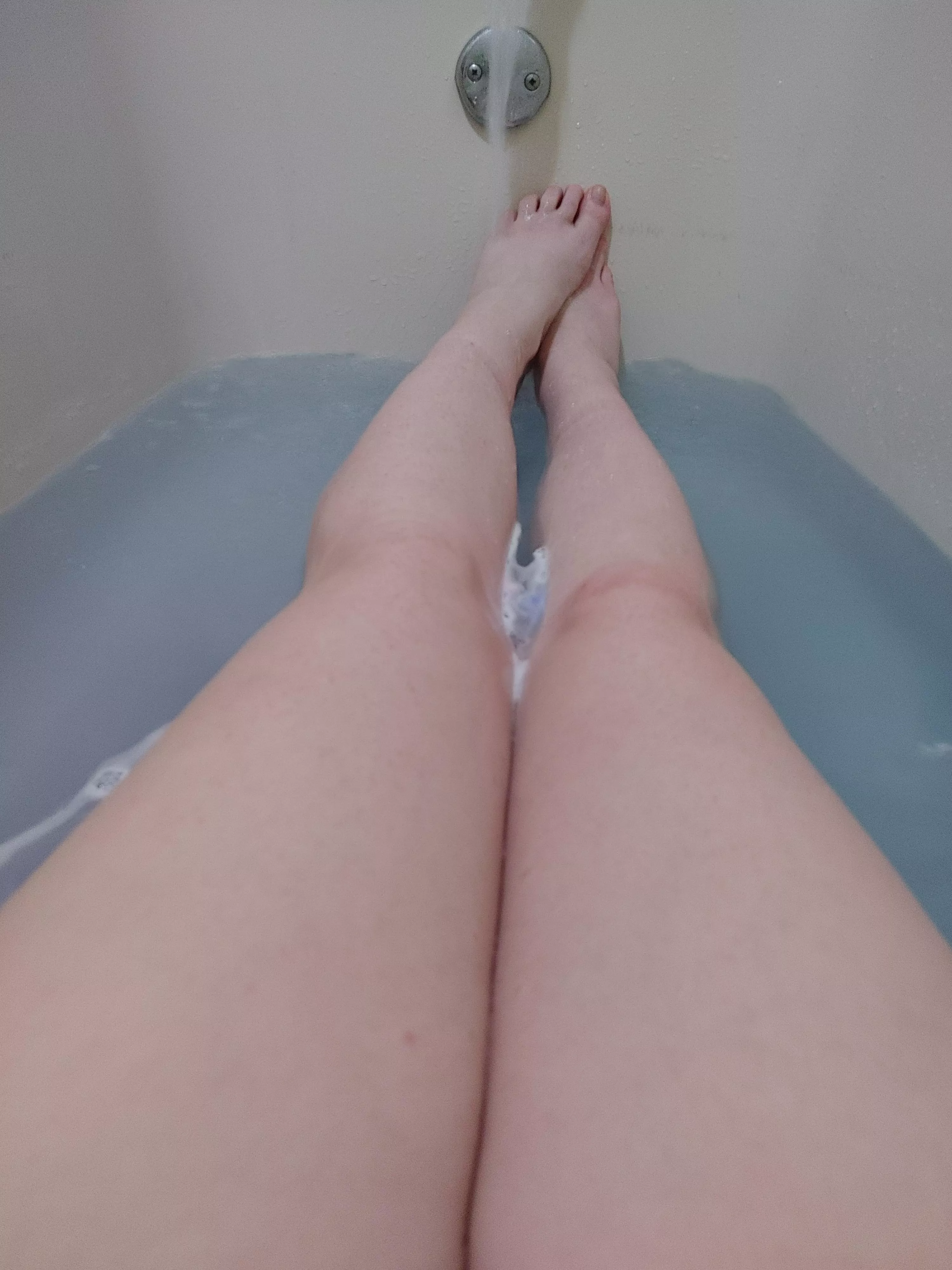 Just relaxing in the tub.