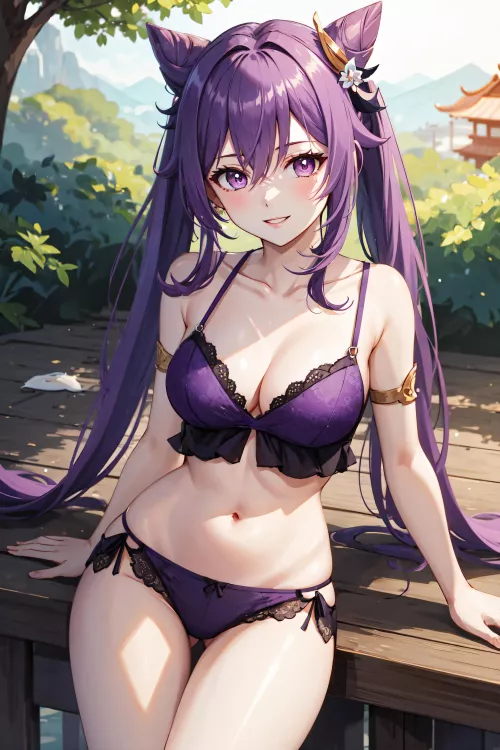 Keqing in Lingerie by Setsu