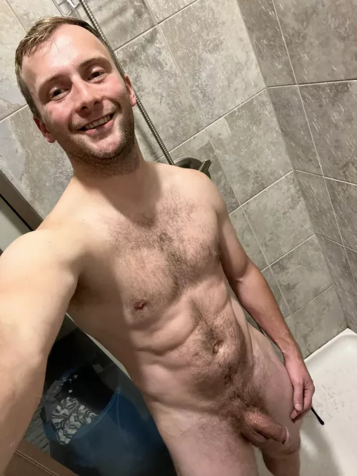 Let’s hop into the shower hehe I have cum all over me 🚿