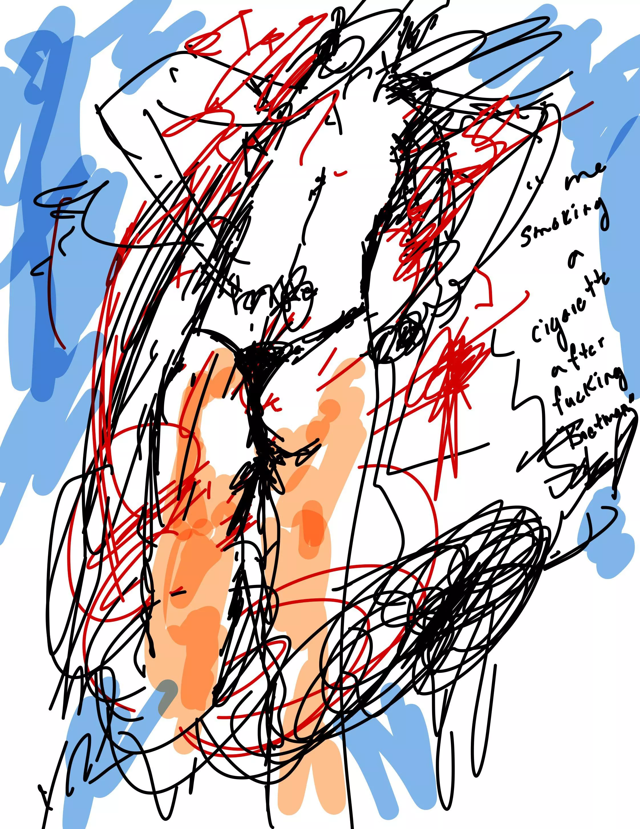 Me smoking a cigarette after fucking Bretman, me, 2023