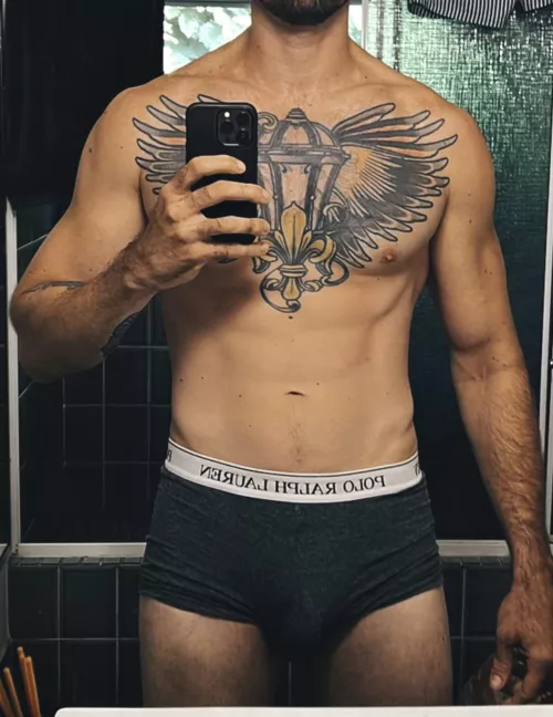 Polo today. Fairly comfortable but it doesn’t have the little pouch area for my bits that I like