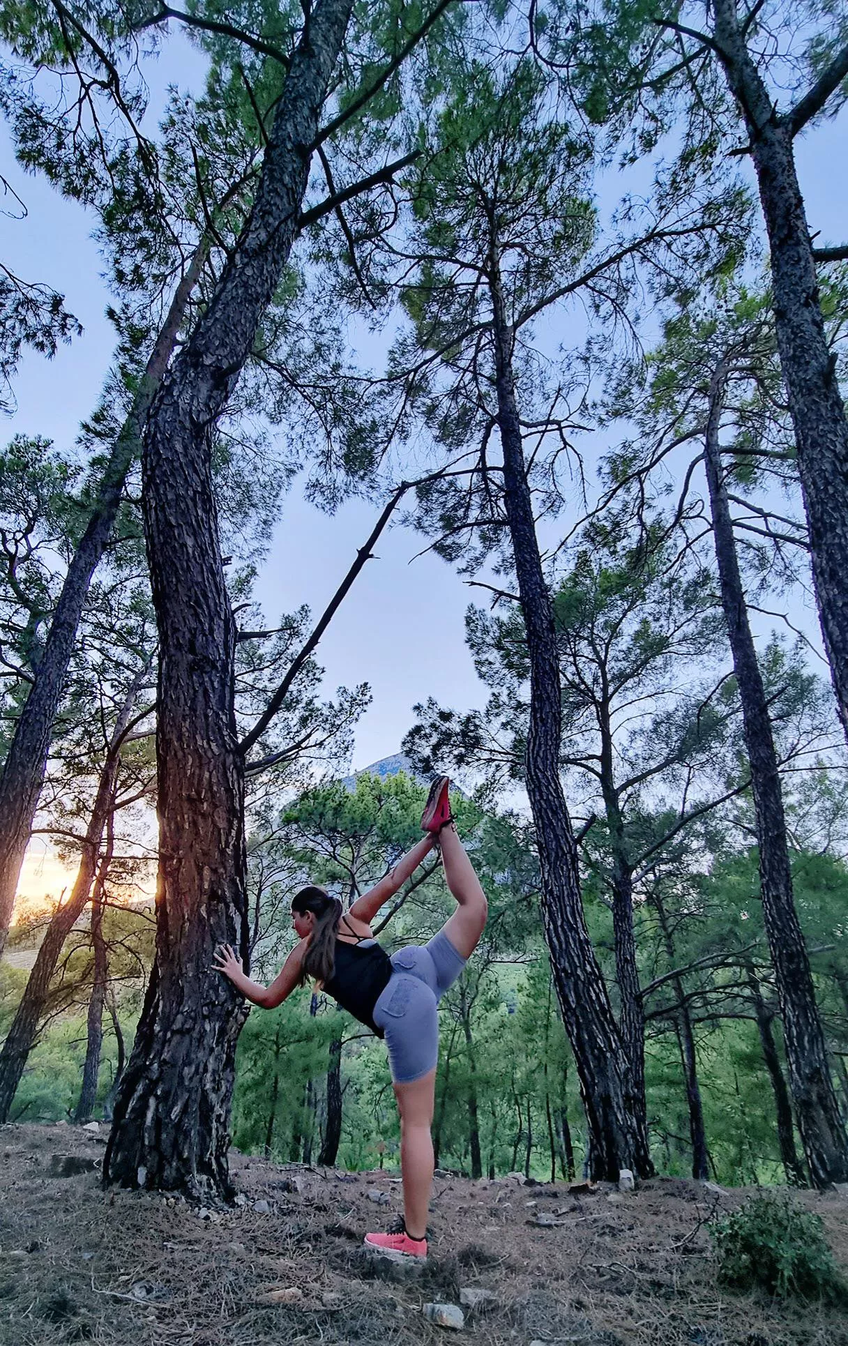 Stretching is always important when working out (f)
