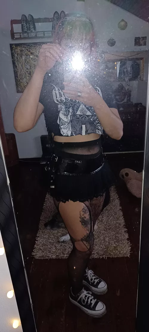 was getting ready for a photoshoot. how do you like the outfit?