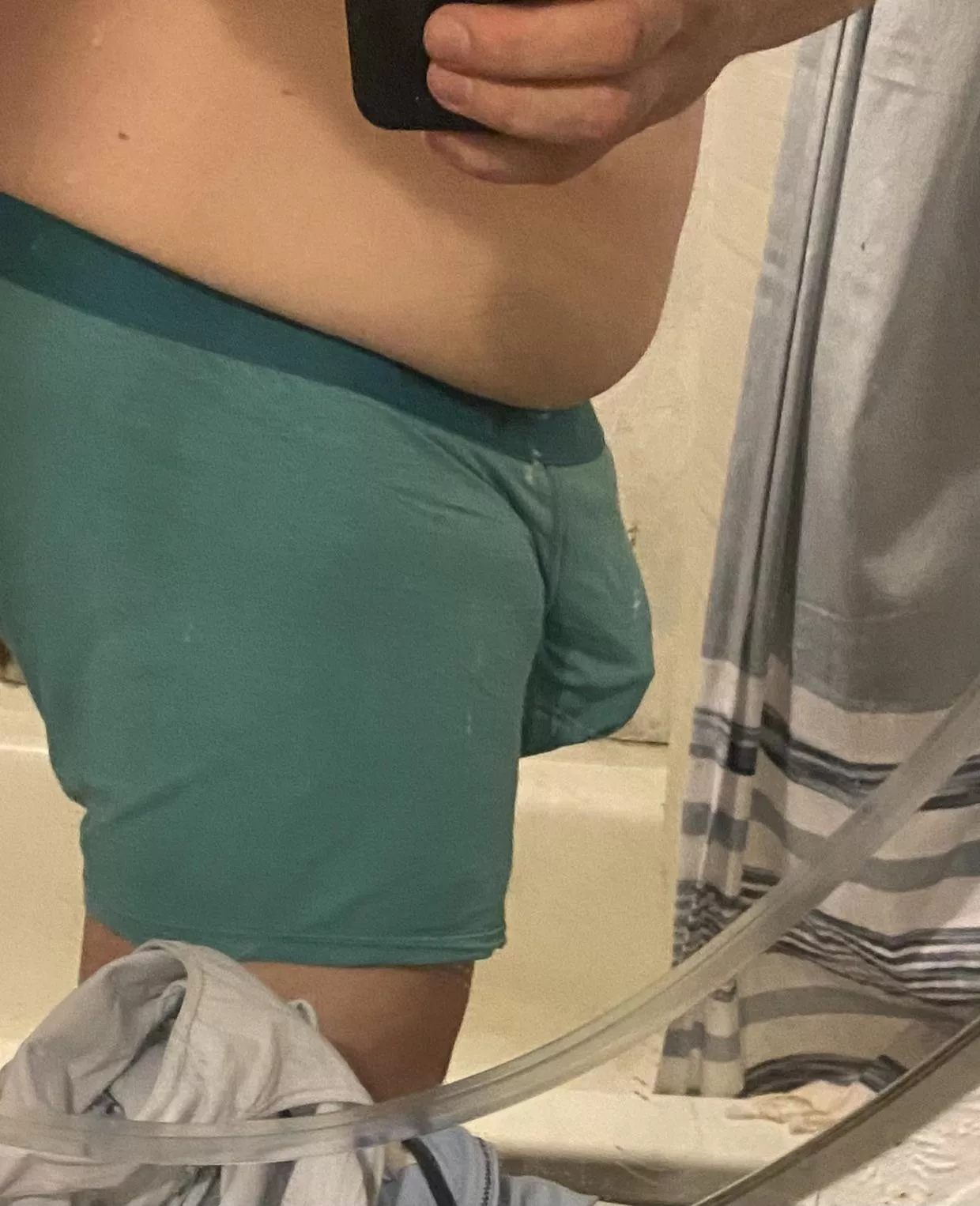 (36) If only someone was around to make this bulge nice and hard… nice creamy load built up as a reward