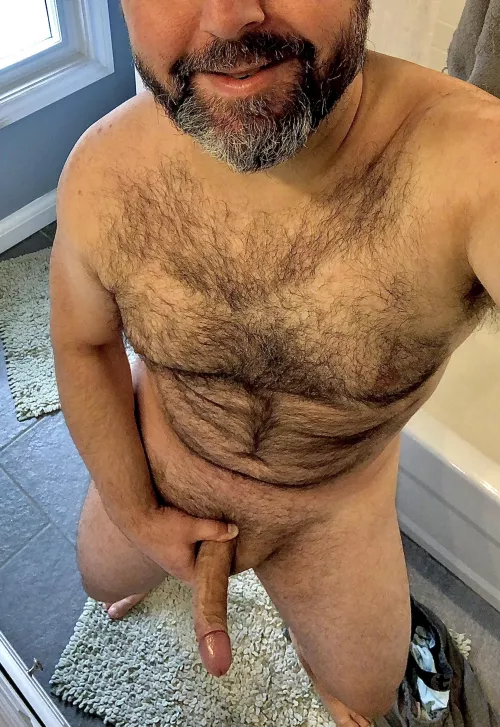 Bushy beard, big boner, now let’s hear if you’re a screamer or moaner.