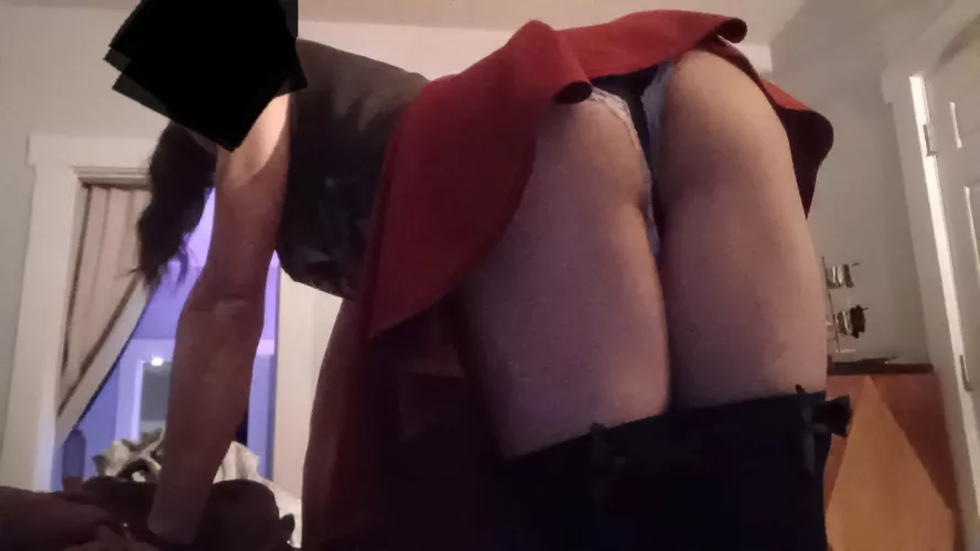 Does my butt look cute enough? I'll post one without panties later if you do 😉