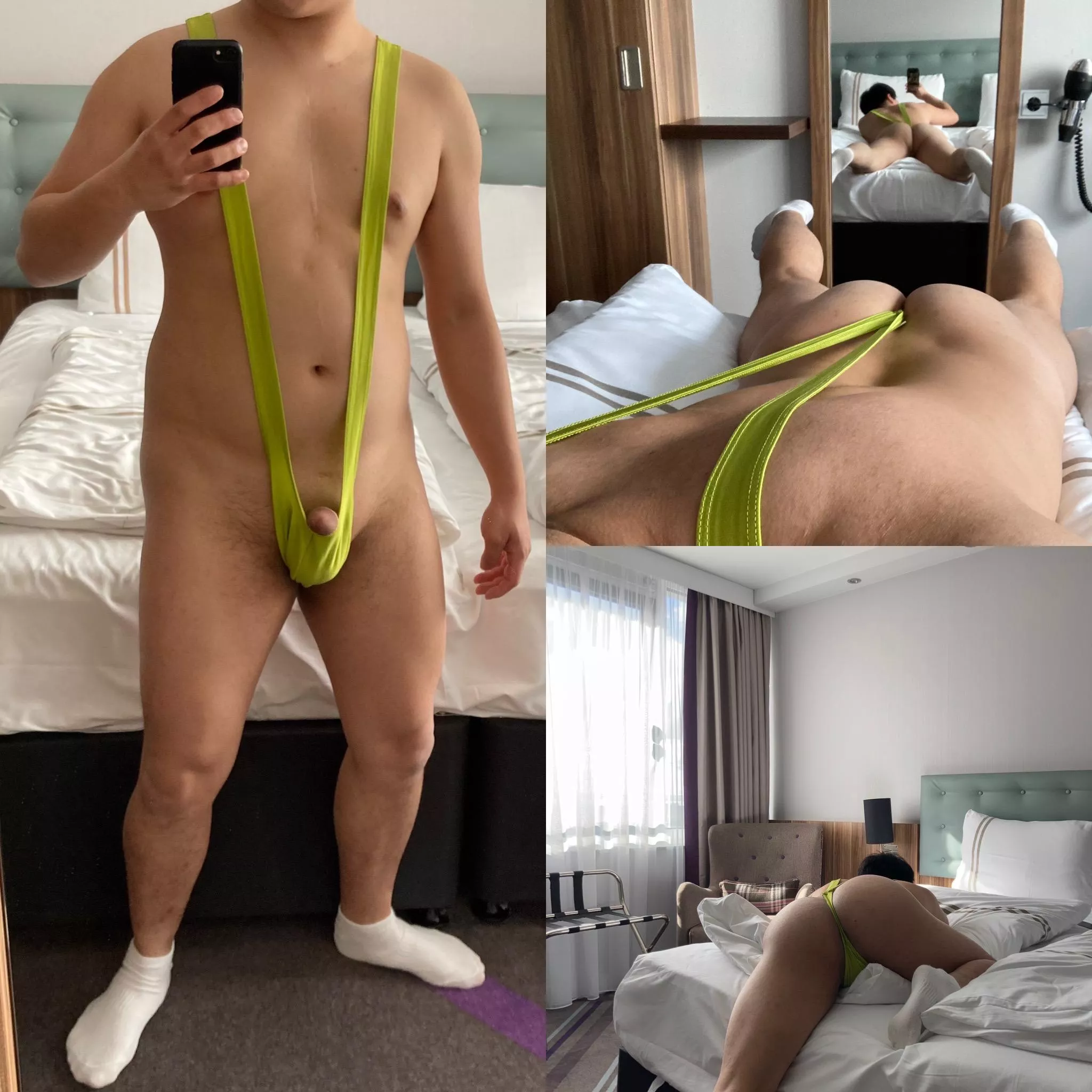 Hotel room 🤝 making nudes (thong edition)