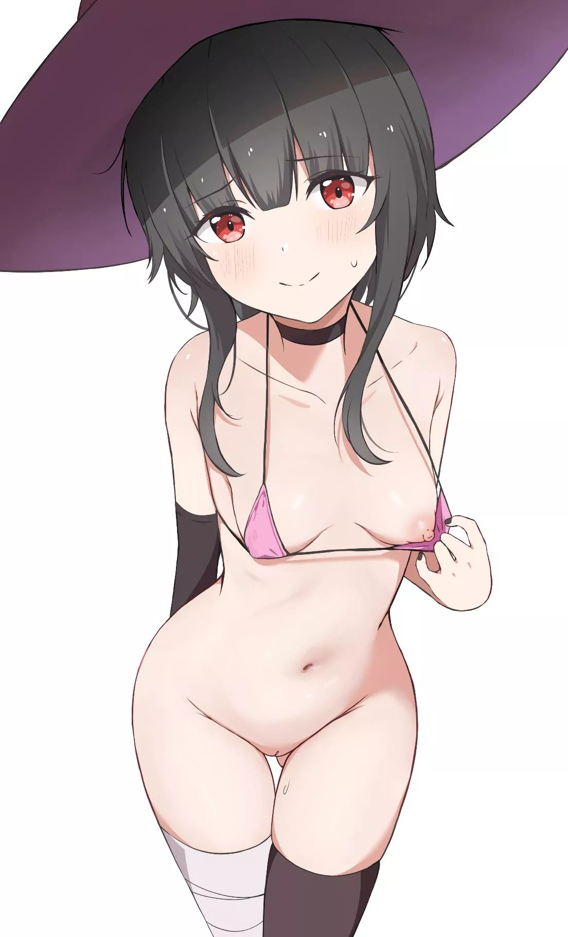 Megumin showing her goods