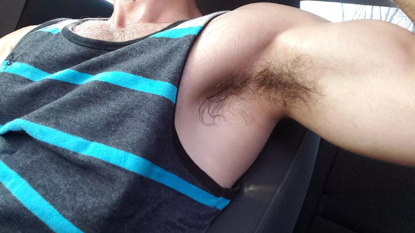 My sweaty pit after my workout, wanna lick?