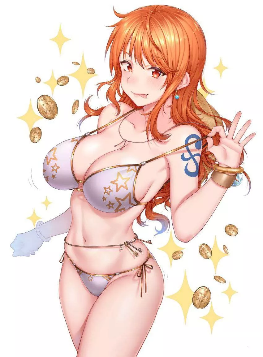 Nami flexing