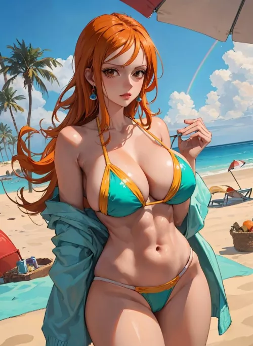 Nami in the beach