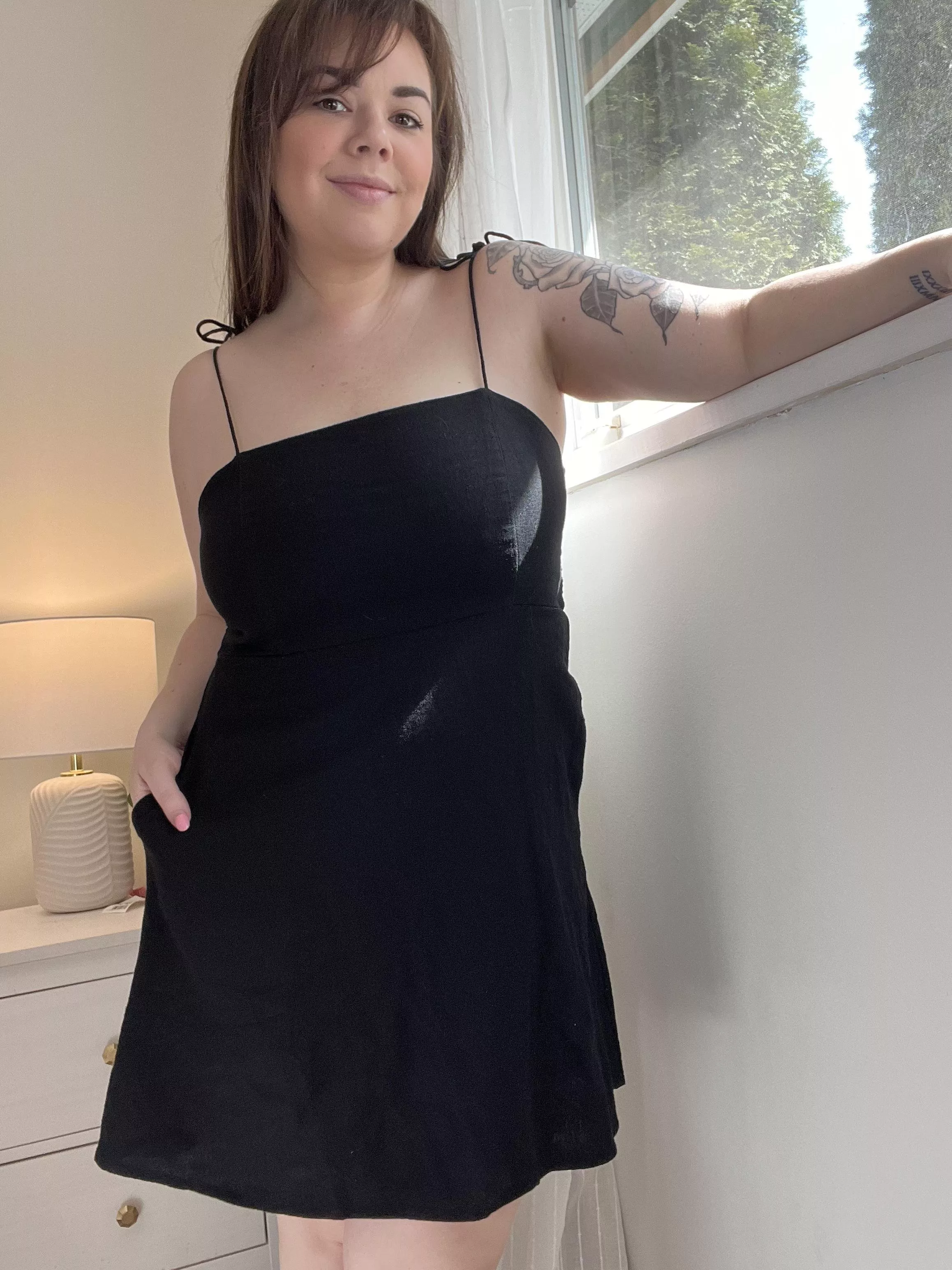 No need for a bra in this cute dress!