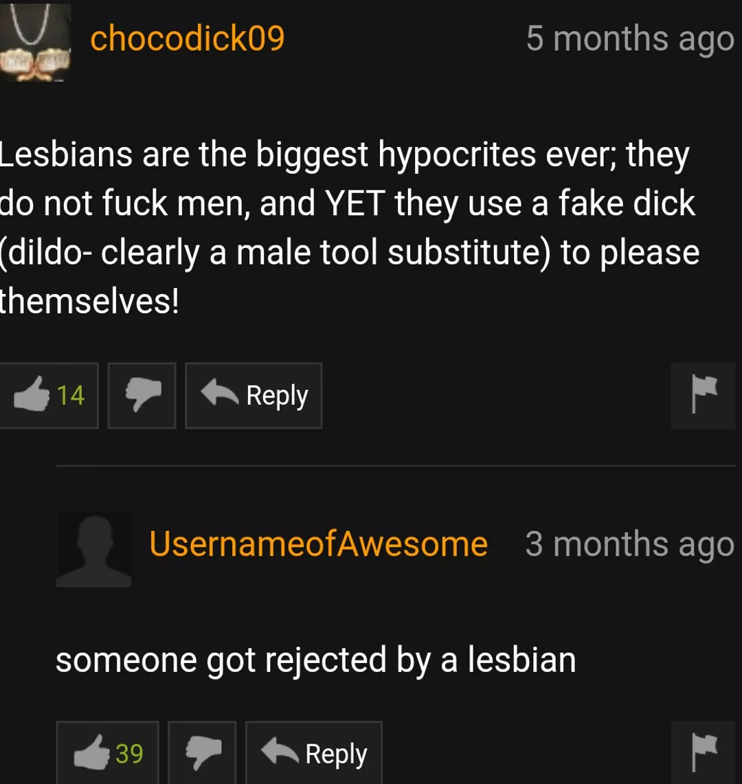Someone got rejected by a lesbian