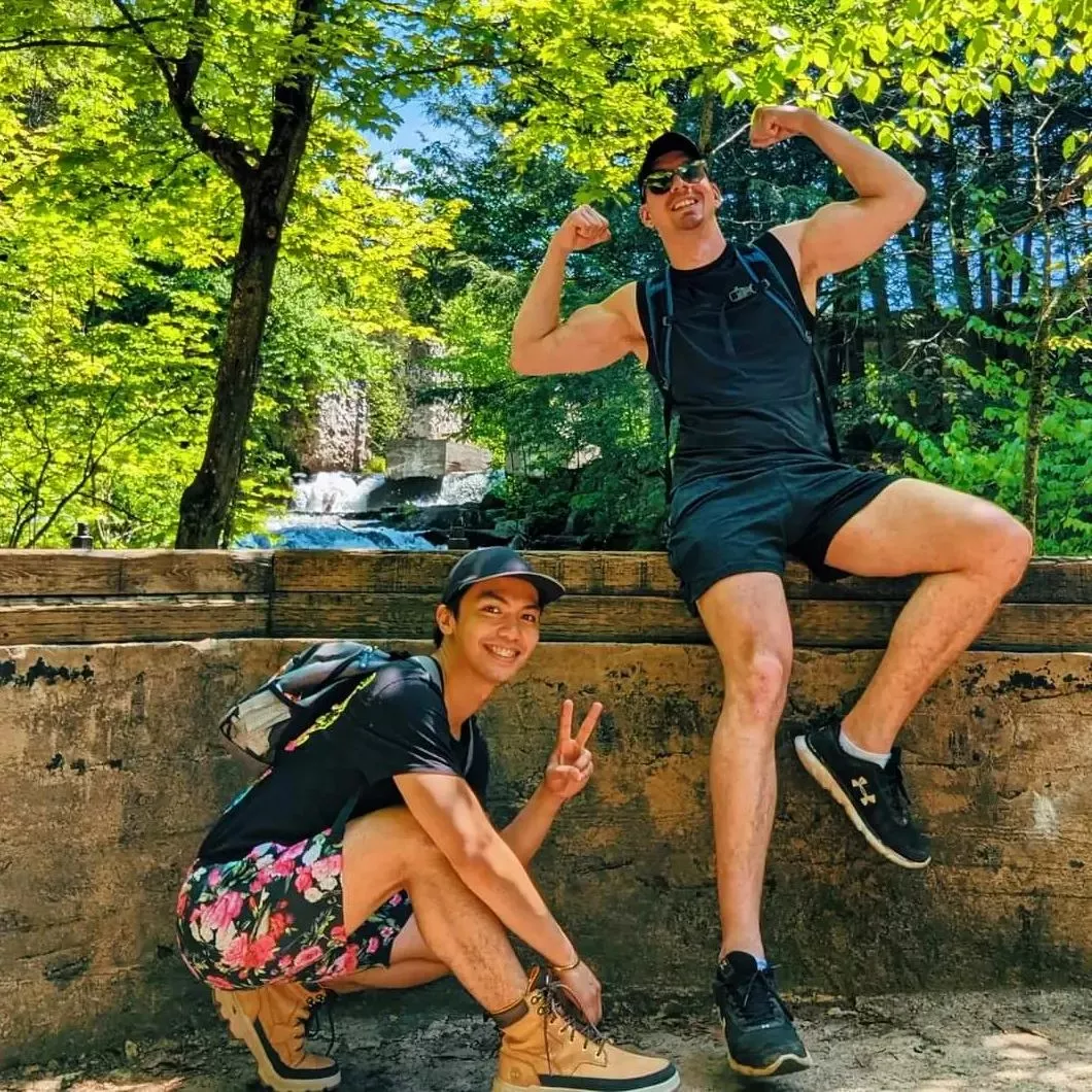 11 months with my boyfriend today! Here's a photo of us hiking during one of our first dates :)